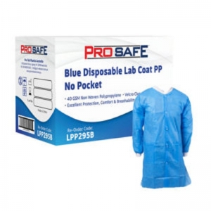 Pro-Val Lab Coat PP No Pocket Blue