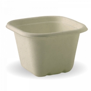 SQUARE CONTAINER BIOPAK 630ML NATURAL - Click for more info