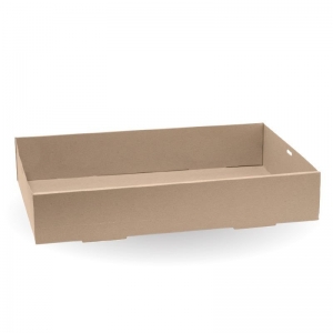 Biopak BioBoard Catering Tray Base Extra Large Brown 450 x 310 x 80mm