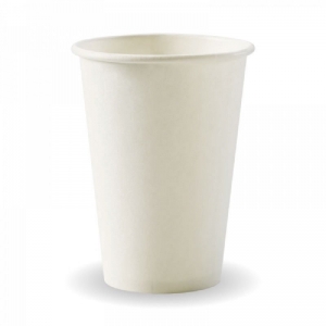 COFFEE CUP BIOPAK 10OZ WHITE SINGLE WALL - Click for more info