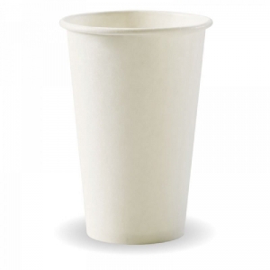 COFFEE CUP (80MM) 12OZ WHITE SINGLE WALL - Click for more info