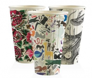 COFFEE CUP BIOPAK 16OZ DOUBLE WALL ART SERIES - Click for more info
