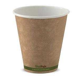 COFFEE CUP (90MM) 8OZ SINGLE WALL BROWN - Click for more info