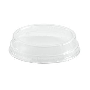 Biopak Lid PLA Raised Flat Clear No Hole Suit 60-280ml Clear Cup