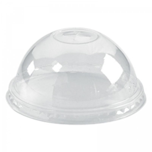 Biopak Lid PLA Dome with X Slot 96mm Clear Suit 300-700ml Clear Cup