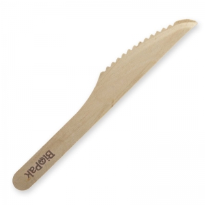Biopak Wooden Knife Coated 16cm