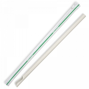 Biopak Paper Spoon Straw 4.5x120mm White