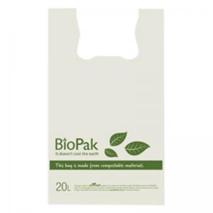 Biopak Biocheckout Bag Singlet Bag Green 20L